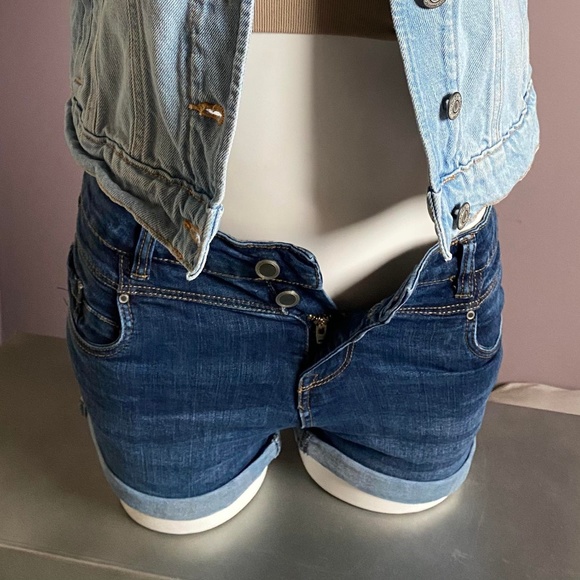 Stretch Denim Shorts - Picture 2 of 5